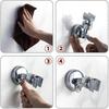 Removable Adjustable Shower Head Holder Suction Cup Shower Wall Mount Reusable Shower Head Holder No Drill Waterproof