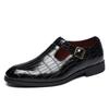 Mens Pointed Toe Loafer Style Dress Shoes PU Leather Casual Slip-On Business Footwear Office Daily Wear