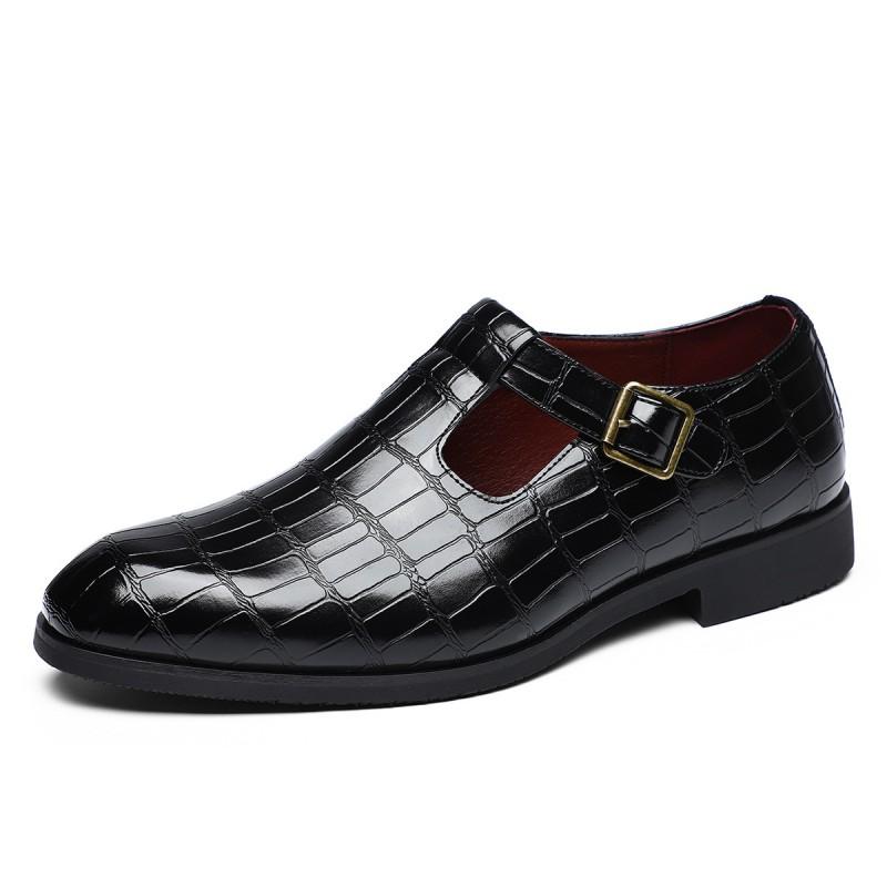 Mens Pointed Toe Loafer Style Dress Shoes PU Leather Casual Slip-On Business Footwear Office Daily Wear