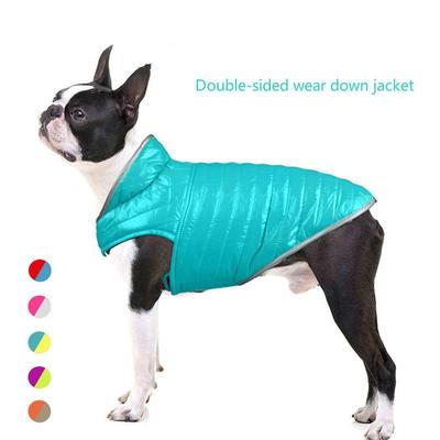 Autumn Winter Pet Clothes Reflective Dog Down Jacket Double-sided Nylon Spinning Waterproof Warm Dog Jacket Clothes Small Dogs