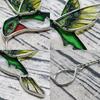 Hummingbird Sun Catcher Stained Glass Hummingbird Suncatcher Colorful Bird Hanging Decoration for Windows Garden Yard Outdoor