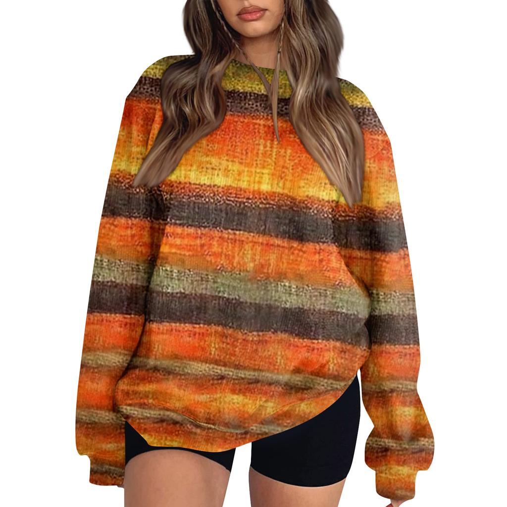 Damskie Topy Damska Bluza z Długim Rękawem Casualowy Okrągły Dekolt Luźny Krój Pulowerowe Polarowe Topy