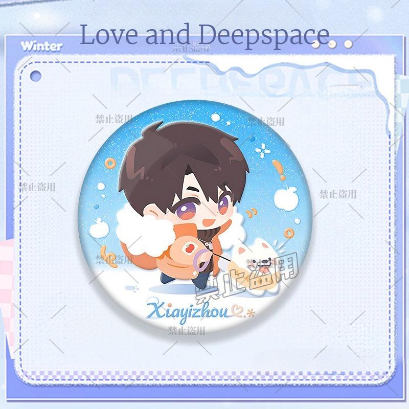 Love and Deepspace 58MM Badge Sylus Rafayel Zayne Xavier Caleb Anime Cosplay Cartoon Emblem Brooch Pin Fans Collection Deco Gift