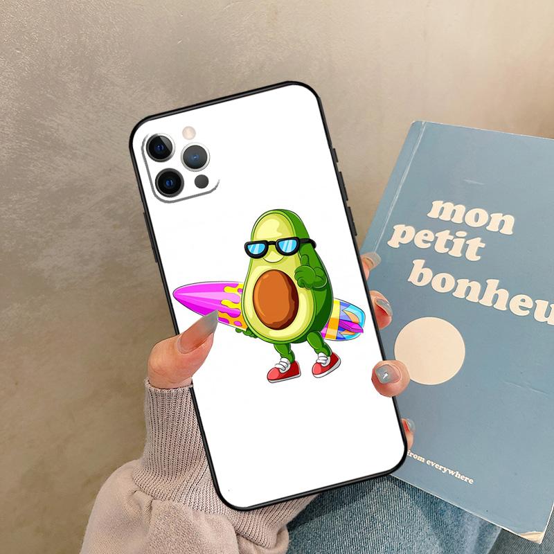 Cute Avocado Case For 17 Air iPhone 16 15 14 13 12 11 Pro Max 12 mini XR 15 16 Plus 16e Back Cover Shell