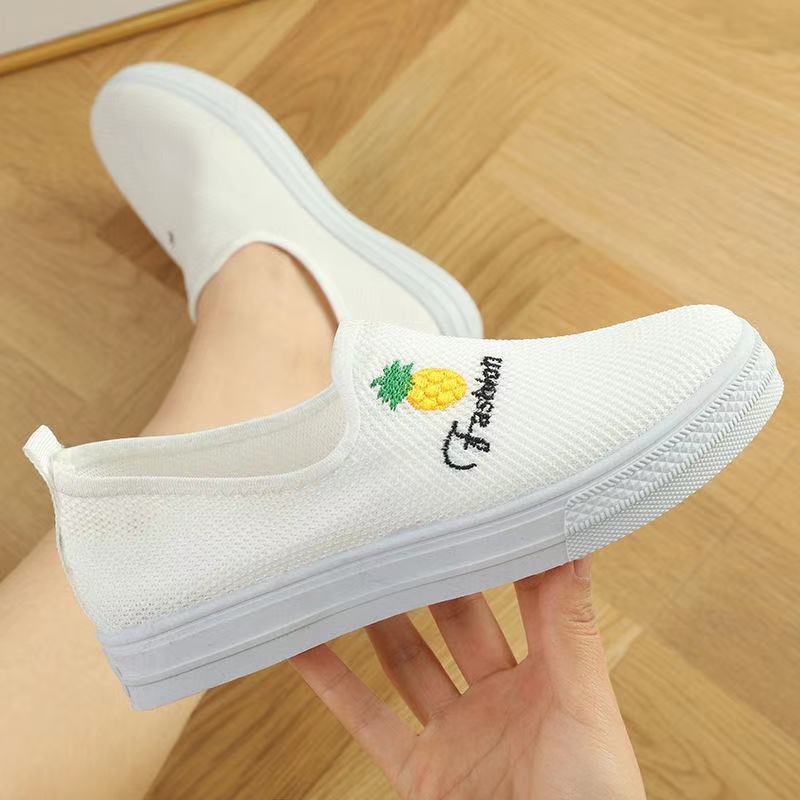 New Mesh Shoes One-pedal Sneakers Breathable Soft-soled Mother Single Shoes Lazy Shoes Casual Student Shoes