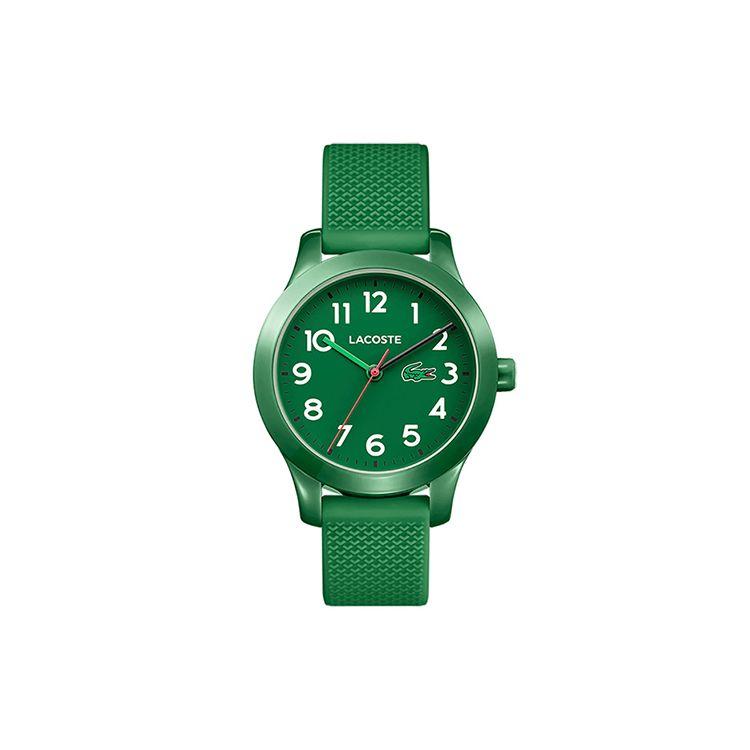 Lacoste 12.12 Series Quartz Watch Resin Strap 32mm Green Dial Fashion Macaron Color Waterproof Kids Watch Kids watches 2030001 Regular Watch Box,Green Dial 2030001