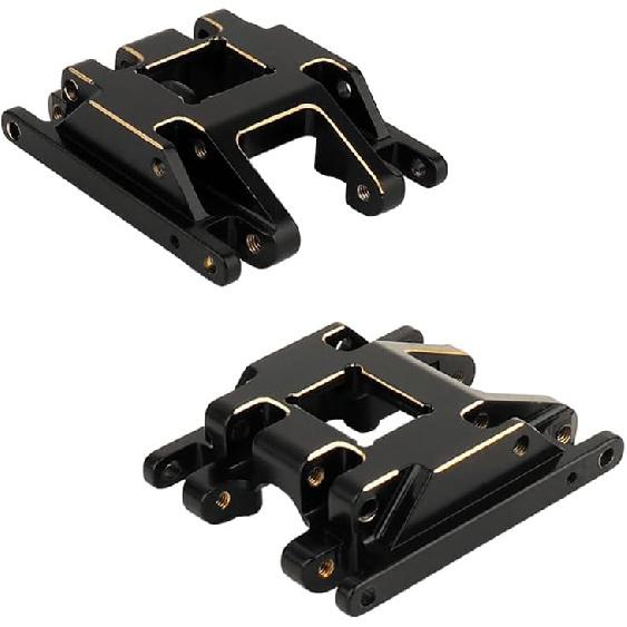 Black Coating Brass Skid Plate Transmission Mount for 1/18 RC Crawler TRX4M Upgrade, 60g