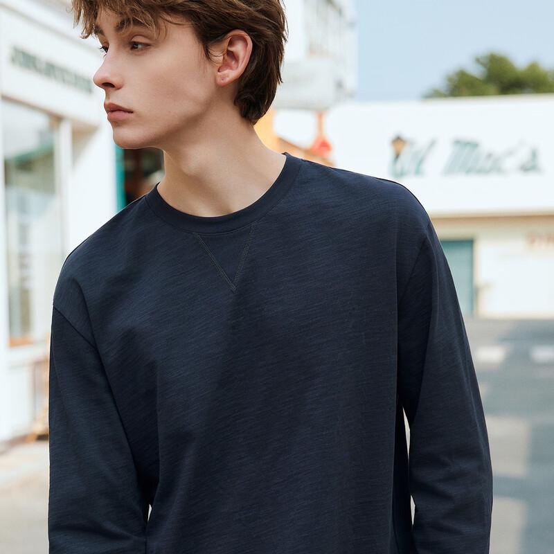 TonLion Men's Casual Crew Neck Long Sleeve T-Shirt