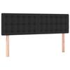 VidaXL Tête de Lit à LED Meuble de Chambre à Coucher Accessoire de Lit Double Tête de Cadre de Lit Intérieur Noir 3121702