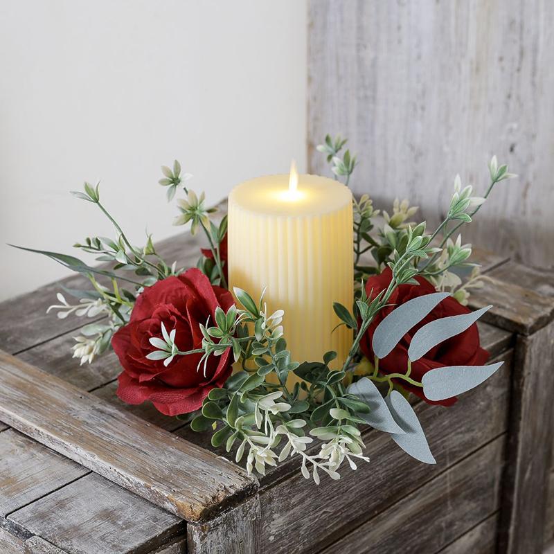 25cm Scene Setting Party Candle Decoration Table Decorations Home Decor Elegant Mini Wreath Noble Multi-Color