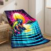 Vibrant Iguana at Sunset print blanket soft and cozy perfect for the living room bed sofa or a nap,gift