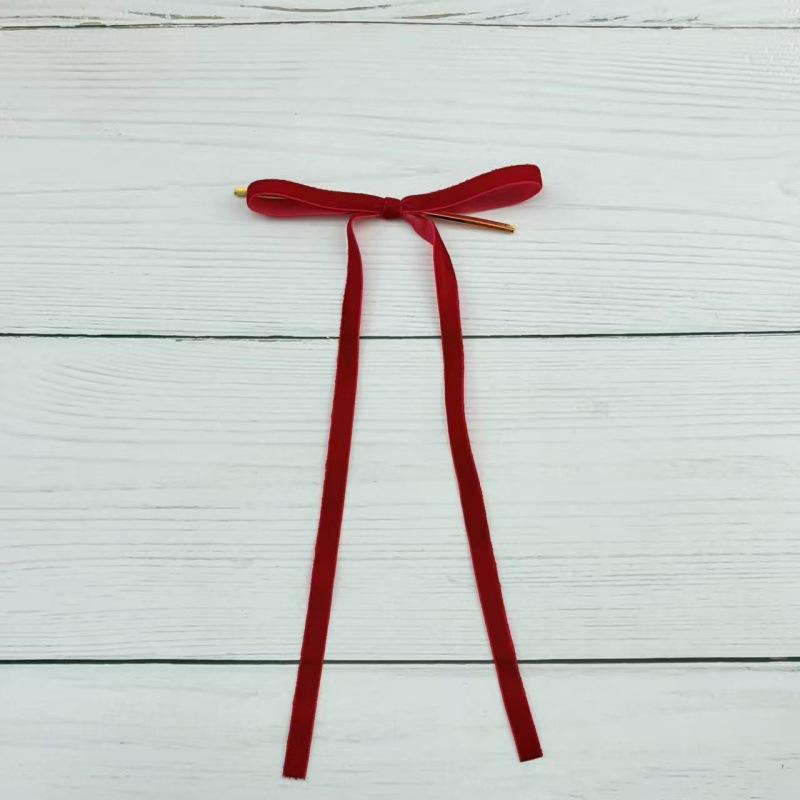 Set of 24 Velvet Bow Tie Ribbon Ornaments for Christmas Trees and Holiday Parties