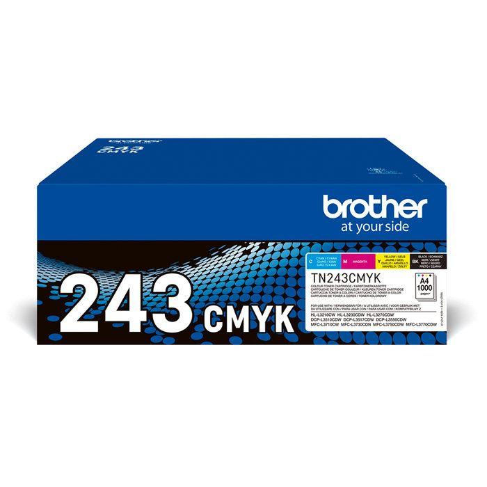 Pack of 4 Brother TN-243CMYK Toners - Printing Up To 1,000 Pages