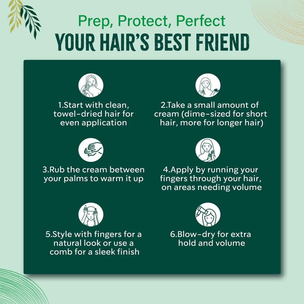 Hair Cream Henna Nutrition and Protection Styling Hair Cream with Olive, Henna, Almond Vatika Dabur UAE