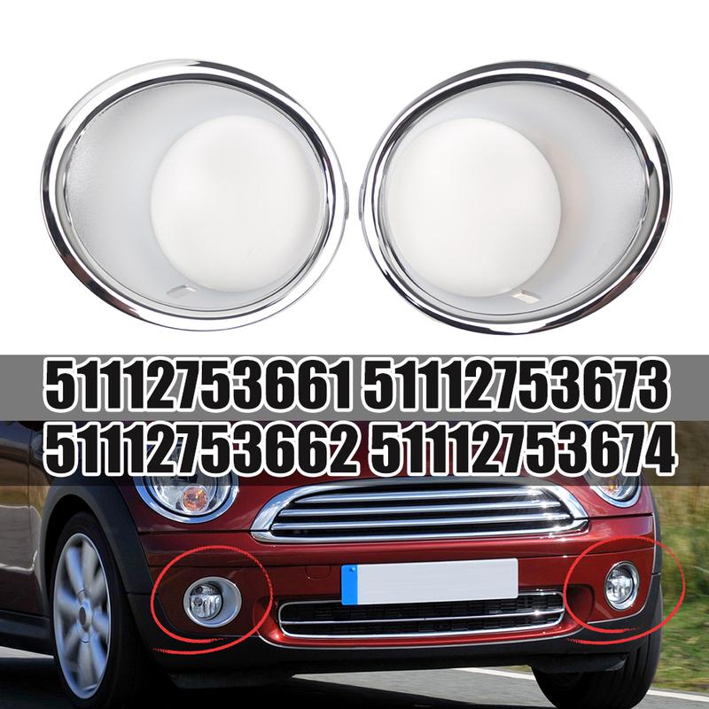 Car Bumper Cover Fog Lamp Frame Car Accessories Upgrade Wear-Resistant Design Anti-Corrosion Feature For Mini Cooper R57