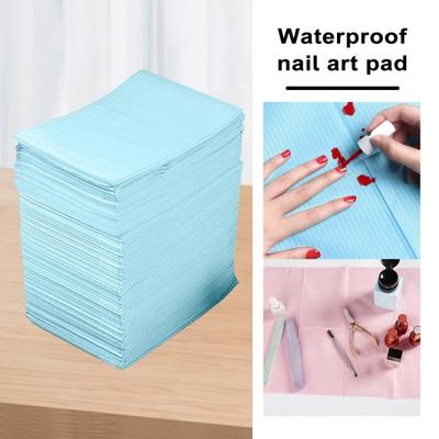 125 Stück Einweg-Nagelkunst-Tischhandtücher, Matte, wasserdicht, 3-lagig, Nagelkunst-Matte, Papierblatt, saubere Pads, Tätowierungs-Tischmatte, Nageltisch-Abdeckung, Tätowierung