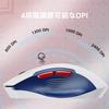 Wireless Visible Rechargeable Wireless 4 Adjustable DPI Optical Mouse for Laptop PC White and Blue Mouse, [Upgraded] Display, Mouse, 2.4G USB, Levels,