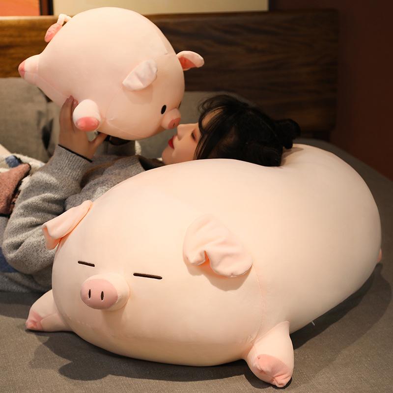 Chubby Pig Pillow Cute Pig Doll Plush Toy Bedroom Cushion Children Sleeping Pillow