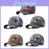 Biker Adult Size Baseball Cap With Distressed Style