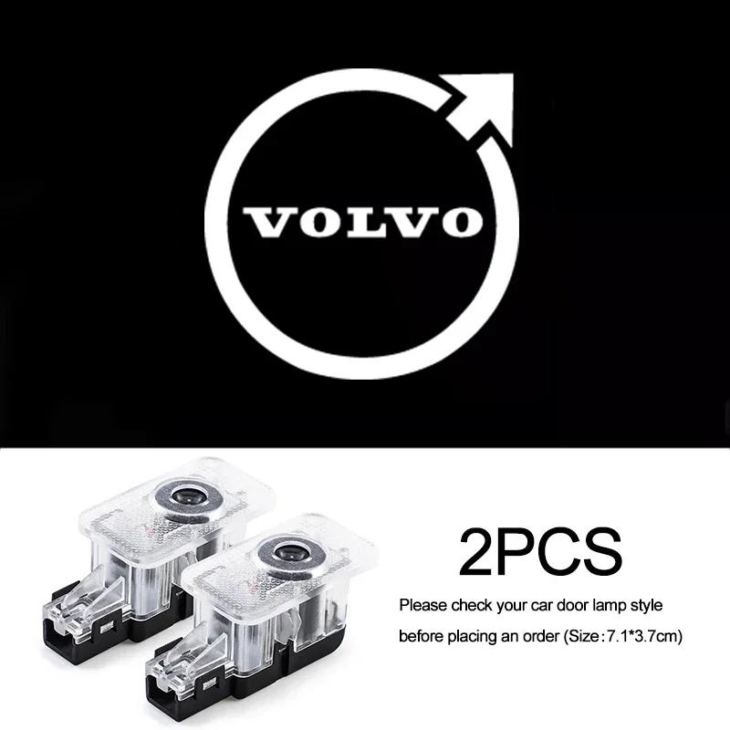 2Pcs Led Car Door Projector Lamp Ghost Welcome Light For Volvo Rdesign Polestar AWD V50 S60 XC60 S40 XC40 XC90