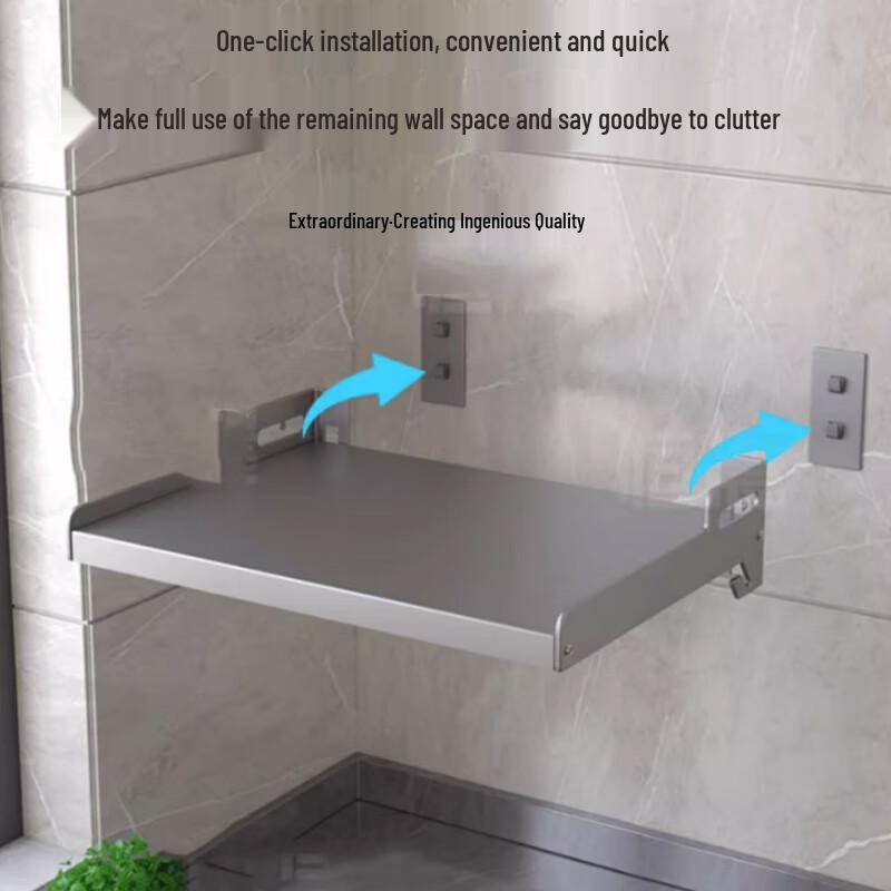 BieYing Wandmontiertes Mikrowellenregal mit Hängestange & Haken