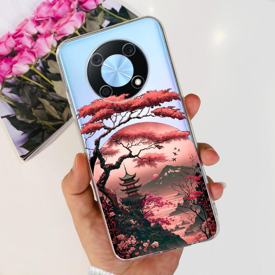 

For Huawei Nova Y61 Y70 4G Y70 Plus Y91 Y90 Phone Case Rose Flower Butterfly Stylish Fashion Soft Clear Silicone Back Cover Nova Y71 Y70 4G