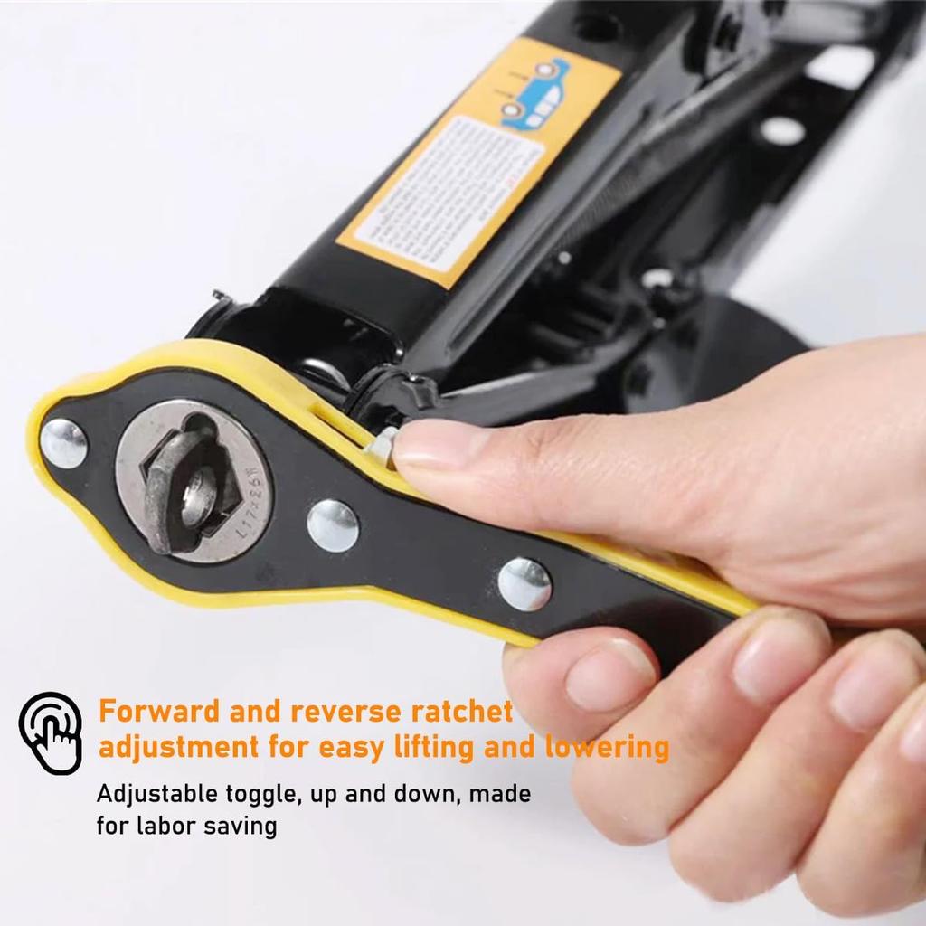 Car Jack Ratchet Wrench, 360 Degree Swivel Tire Wheel Jack Ratchet Wrench, Tire Wheel Jack Lift Speed Handle Tool Suitable for Vehicle SUV Truck,