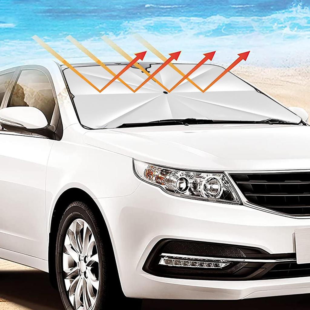 Foldable Car Windshield Sun Shade Umbrella Bendable Handle Front Window Sun UV Block Car Front Window Heat Insulation Protection
