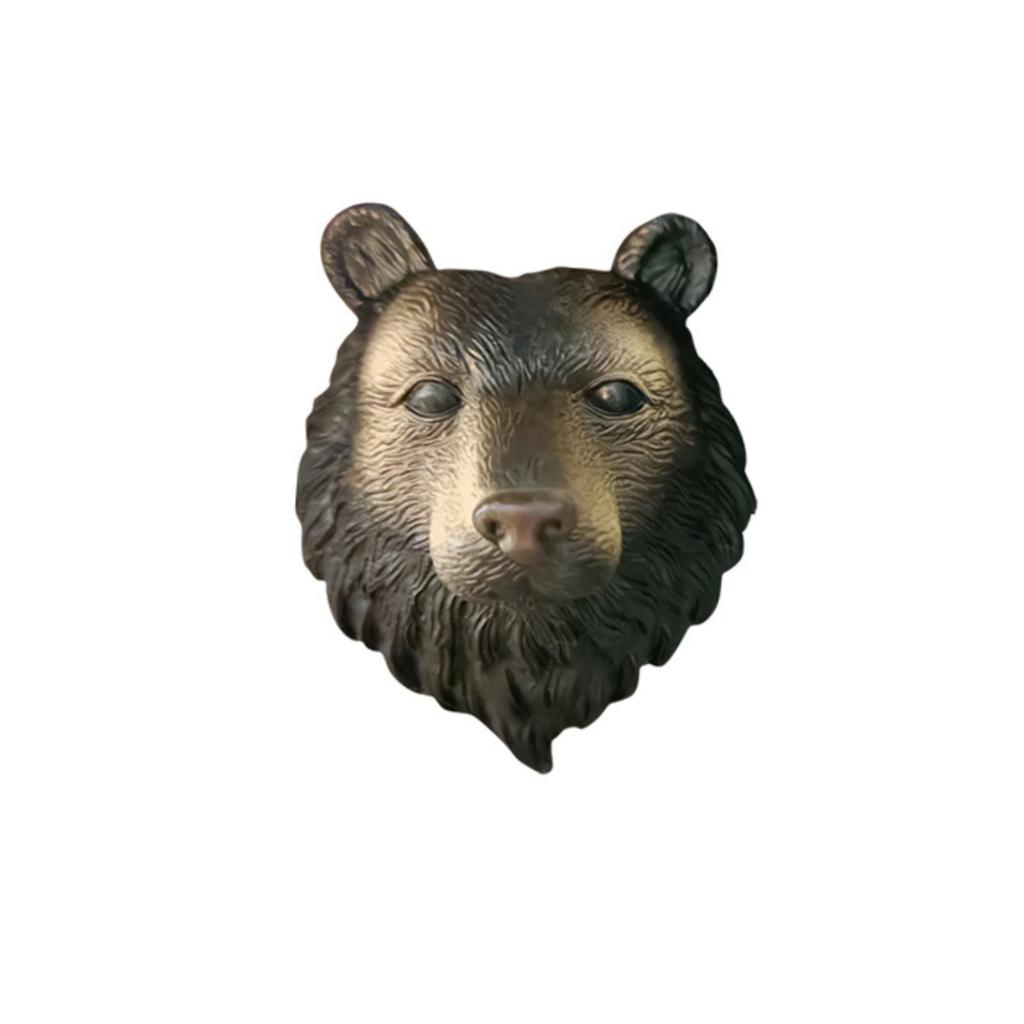 Simulated Wild Animal Head Model PVC Refrigerator Wall Mounted Car Decoration Children's Doll