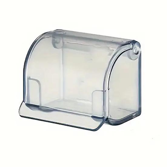 Shaver Rack Plastic Waterproof Non-Slip Bathroom Organizer with Cover No-Drill Adhesive Installation Razor Holder
