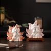 Nine-tailed Fox for Wealth Attraction, Creative and Cute Fox Office and Living Room Desktop, Car Fairy Fox Decorative Items