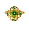 Sweet Stacked Enamel Dripping Oil Flower Temperament Open Ring Women'S Fashion Niche Design Sense Light Luxury Ring