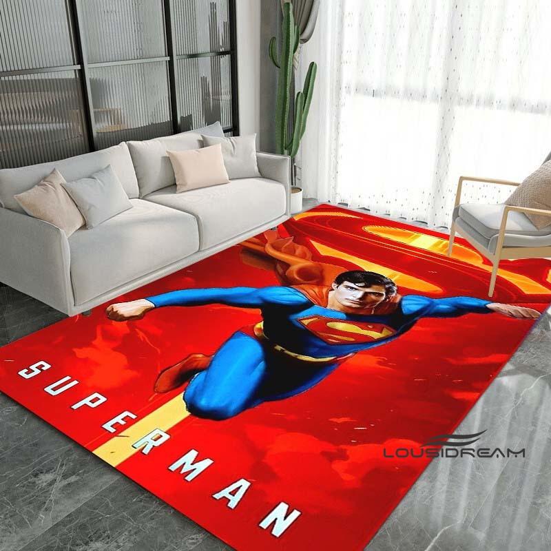 "Superman" Sci-Fi Movie Cartoon-Themed Rug — Suitable for Living Rooms, Bedrooms, Children's Rooms, Home Decor, and Dressing Roo