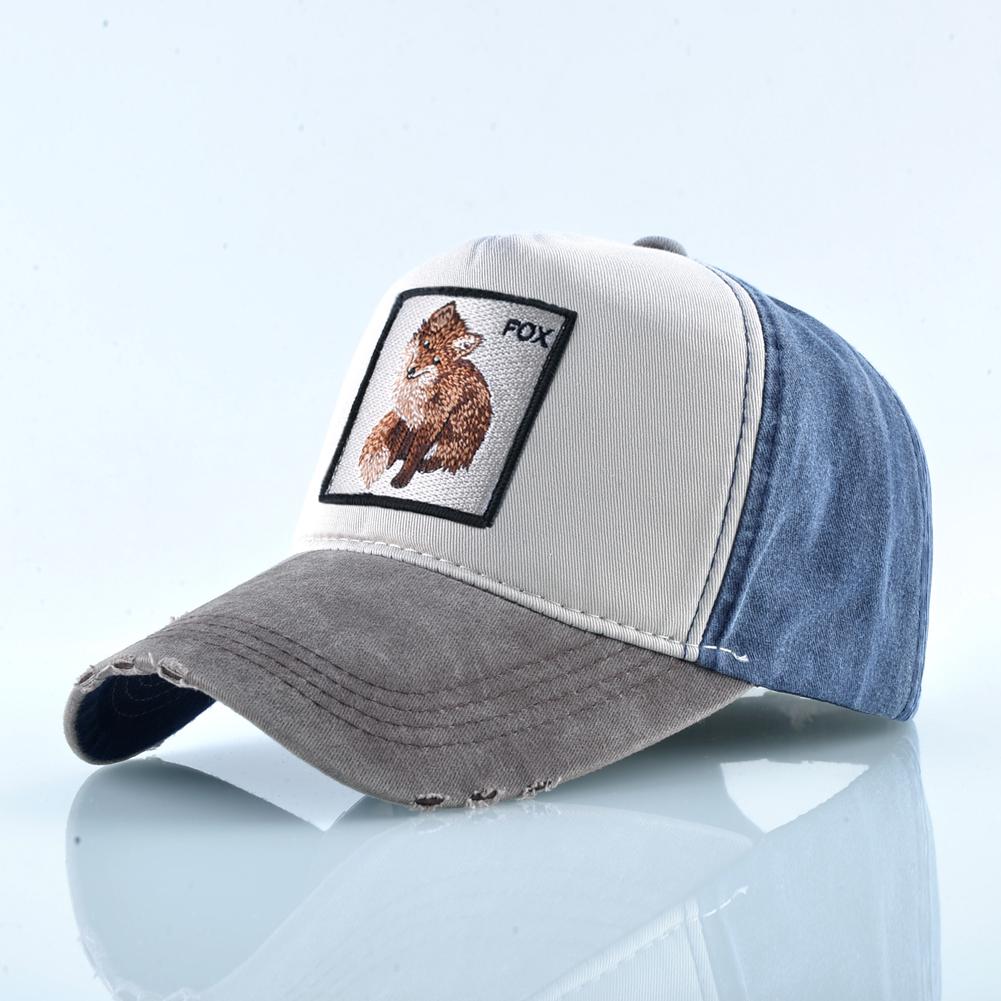 Snapback Dad Klobouky Muži Móda Výšivka Fox Baseball Cap Ženy Outdoor Prodyšná Bavlna Klobouk s kšiltem