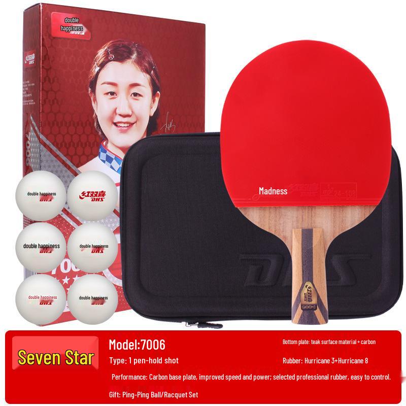 Double Happiness Professional Table Tennis Racket - 1-9 Star, Horizontal/Vertical Grip