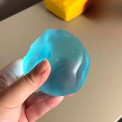 Blue Transparent Squishy Toys Slow Resilience Soft Material Slow-rebound Decompression Toy Stress Relief Simulate Sensory