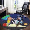 1pz Tappeto Rotondo Rick and Morty per Ufficio, Sotto Sedie da Ufficio Camera da Letto Soggiorno Arredamento Casa, Decorazione Stanza, Disponibile in Varie Misure