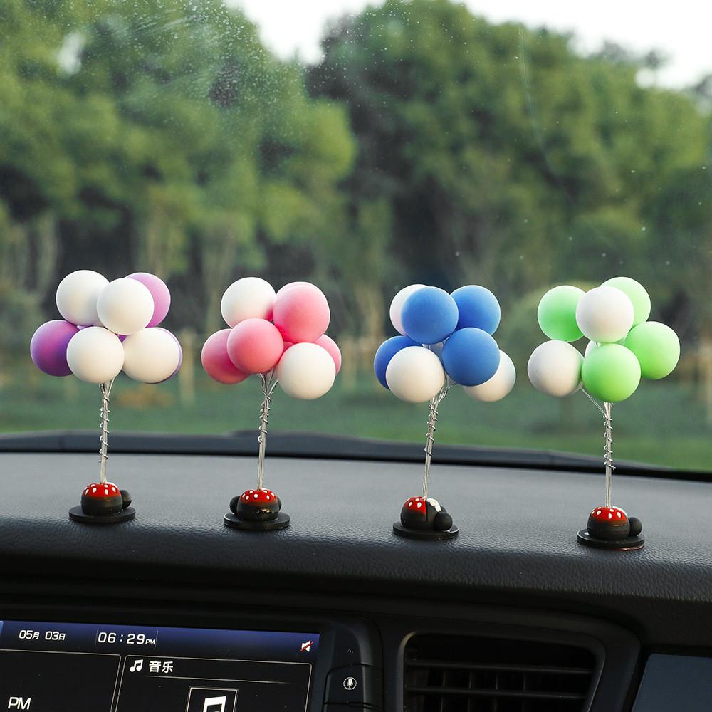 Cute Cartoon Balloon Car Ornament For Car Interior Clay Material