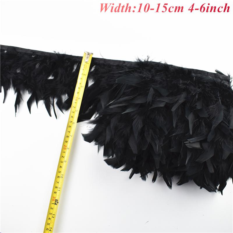 

1 метр Белые Черные Перья Фазана для Одежды Лента на Тесьме Петух Гусь Индейка Марабу Страус Бахрома Отделка Шитье Декор