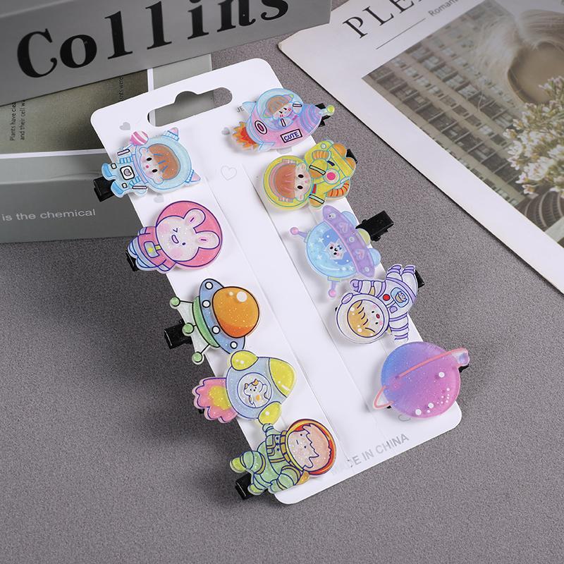 10 bucăți/set noi agrafe de păr cu unicorn drăguț de desene animate pentru fete, agrafe de păr colorate, dulci, pentru copii, accesorii de păr pentru fete