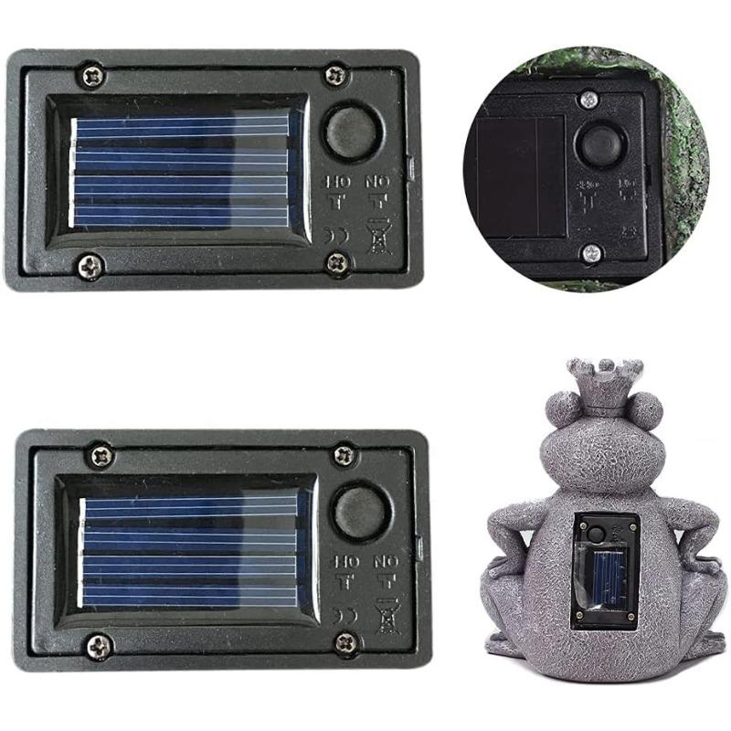 2 Pack Solar Lantern Top Replacement LED Solar Light Replacement Parts for Outdoor Hanging Lanterns DIY Table Light Patio Decor