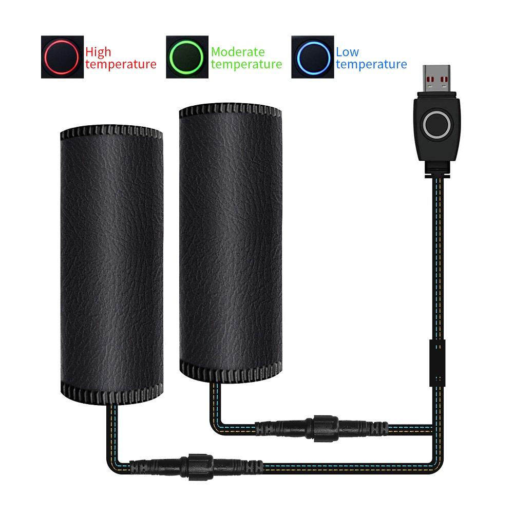 5V Motorcycle Handlebar Heated Pad Winter Heating Grip 3 Heat Waterproof Electric Handlebar Grip USB Heater Scooter