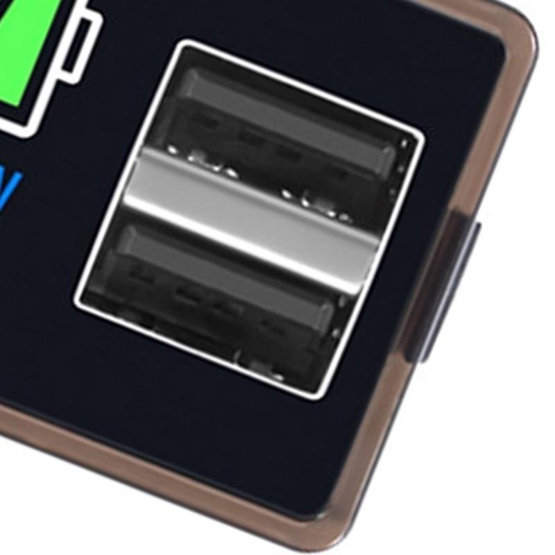 DC8-30V Tester Baterii Podwójny Port Ładowania USB Ekran LED Monitorowanie Napięć w Czasie Rzeczywistym Dla Pojazdów Kempingowych Narzędzi Elektrycznych
