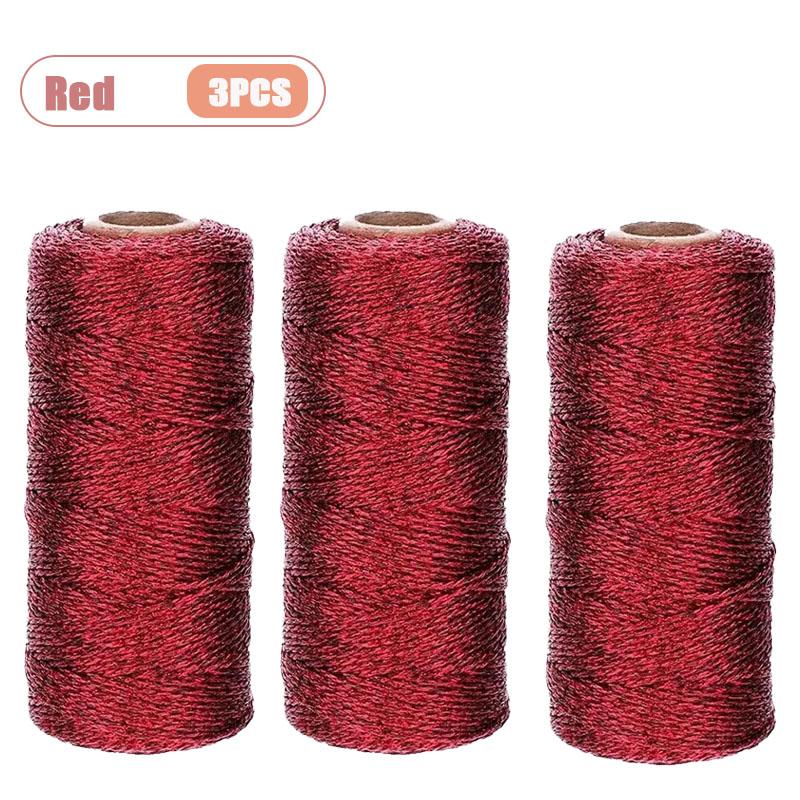 1mm Goldfaden Geschenkband für DIY Dekoration Weihnachten Metallic Kordel Nicht Elastisch Glänzendes Seil für Handwerksdekor