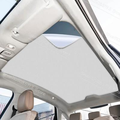 Car Suede Fabric Anti-uv Electrostatic Adsorption Sunroof Sunshade For GWM TANK 500 2022-Present Auto Heat Insulation Skylight