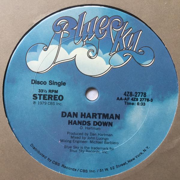 

12inch Record DAN HARTMAN Hands Down 4Z82778 Blue Sky 1979 US Dance Electronica Used