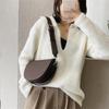 Solid Bag Retro Color Saddle High Quality Leather Shoulder Bags For Women 2024 New Simple Ladies Crossbody Bag Designer Handbags