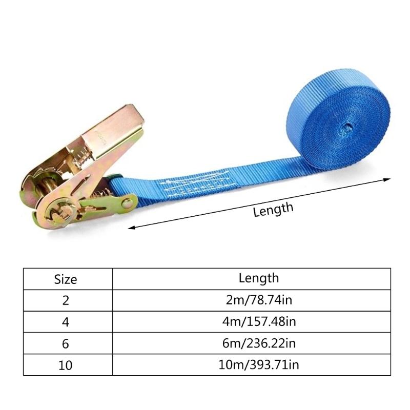 Ladungssicherungsgurt 1000kg(2200 Pfund) zur Ladungssicherung Ratschengurte für LKW Boot 6/13/19/32ft Blau
