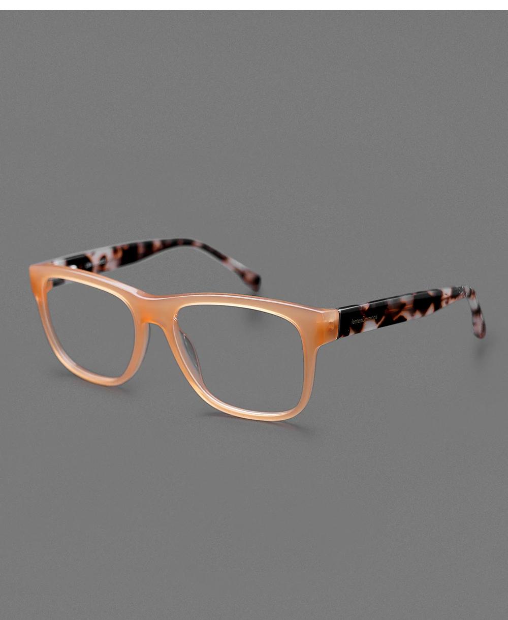 

High Quality Acetate Frame Luxury New Fashion Square Glasses Frame Men Retro Vintage Glasses Women Optical Spectacle Frame Women оранжевый