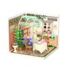 Robotime Rolife DIY Miniature Dollhouse Kit Home Garden Series Building Kits with LED Xmas Gifts for Adult Warm Dining Room
